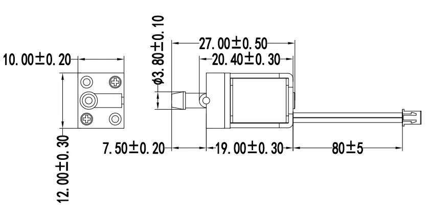 Specification of 0415GB Micro Air Valve