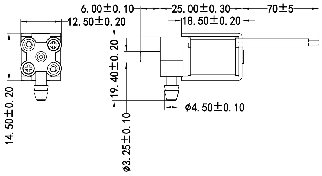Specification of 0518GB Micro Water Solenoid Valve