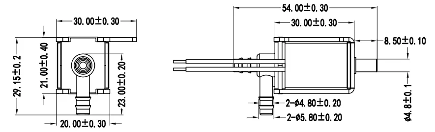 Specification of 0730GF Micro Water Solenoid Valve