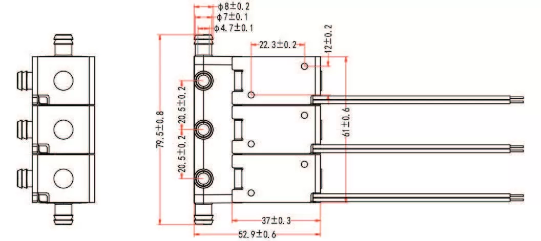 Specification of 0837GB-3 Micro Water Solenoid Valve