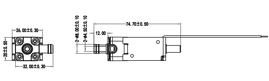 Specification of 0837GF Micro Water Solenoid Valve