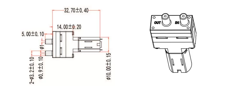 Specification of 08VPM Micro Negative Pressure Pump/Miniature Vacuum Pump