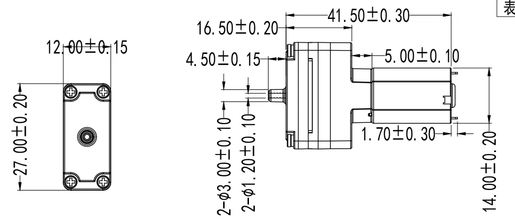 Specification of 12APM Micro Positive Pressure Pump