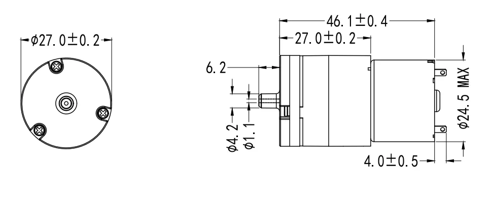 Specification of 2748APM Micro Positive Pressure Pump