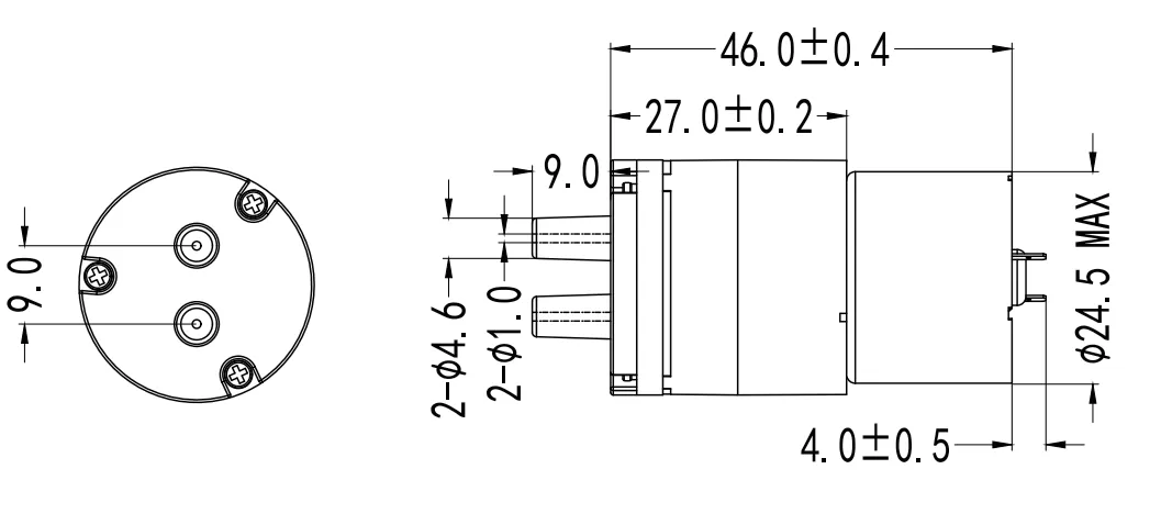 Specification of 2748GPM Micro Negative Pressure Pump/Miniature Vacuum Pump