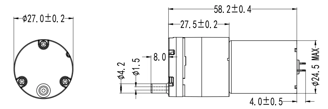 Specification of 27CPM Micro Negative Pressure Pump/Miniature Vacuum Pump