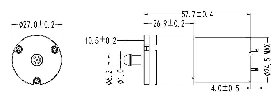 Specification of 27FPM Micro Positive Pressure Pump