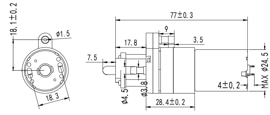 Specification of 27HPW Micro Diaphragm Water Pump