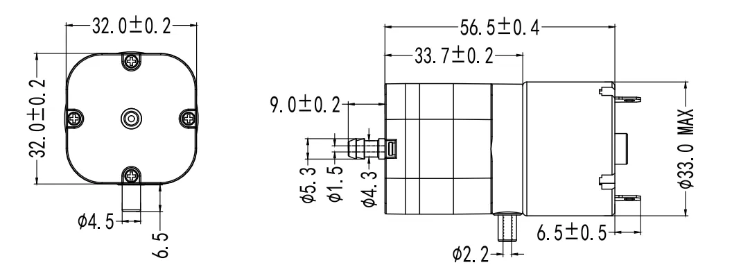 Specification of 3860BPM Micro Positive Pressure Pump
