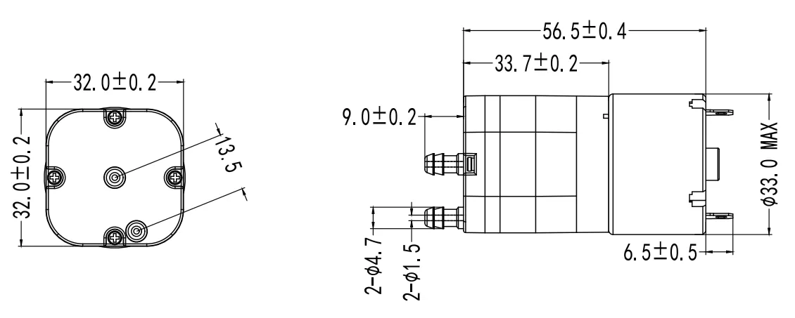 Specification of 3860VPM Micro Negative Pressure Pump/Miniature Vacuum Pump