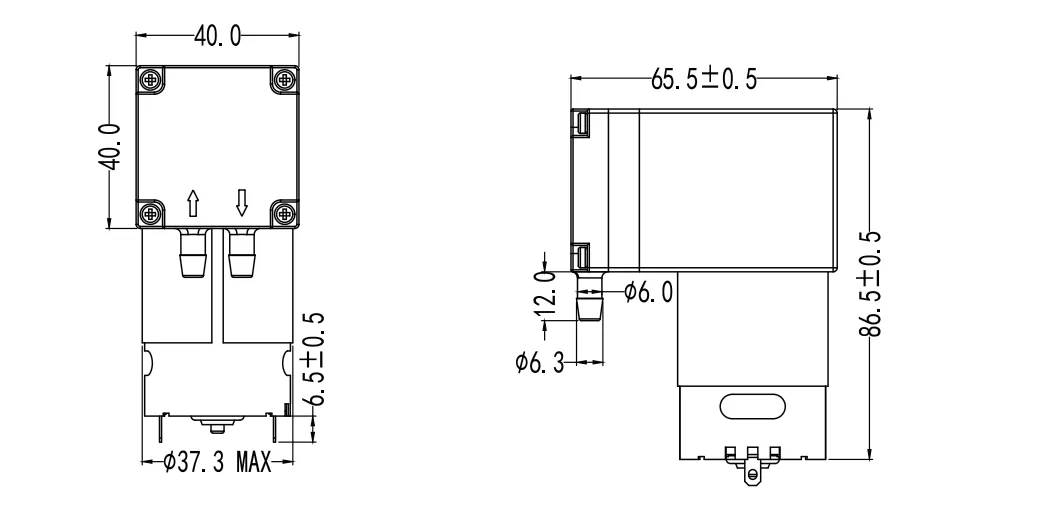 Specification of 50APM Micro Negative Pressure Pump/Miniature Vacuum Pump