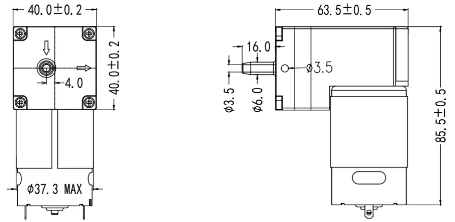 Specification of 50CPM Micro Positive Pressure Pump