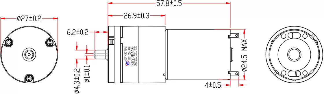 Specification of 27PAM Micro Positive Pump