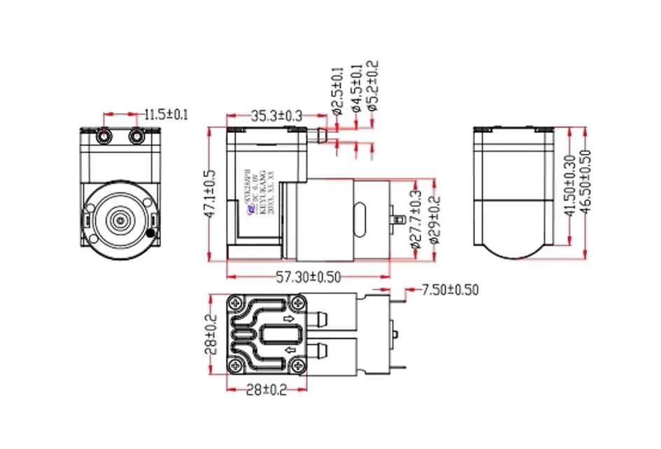 Specification of 28APM Micro Negative Pressure Pump/Miniature Vacuum Pump
