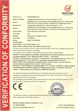 verification of conformity